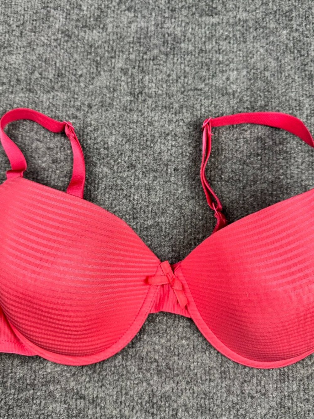 Ellen Tracy Women's Pink Striped Underwire Bra Size 36D